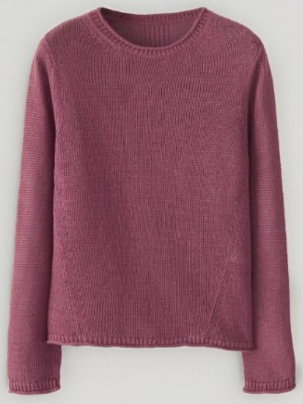 Poetry Roll Neck Linen Cotton Sweater Women's Size 8 Rust Rose Color Breathable
